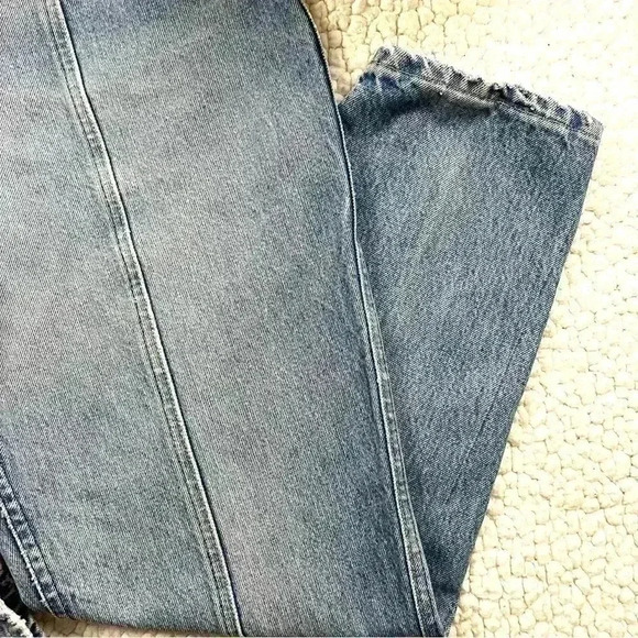 Vintage Lee 90’s Light Wash Super High Waist Bareback Tapered “Mom” Ankle Jeans - Picture 7 of 15